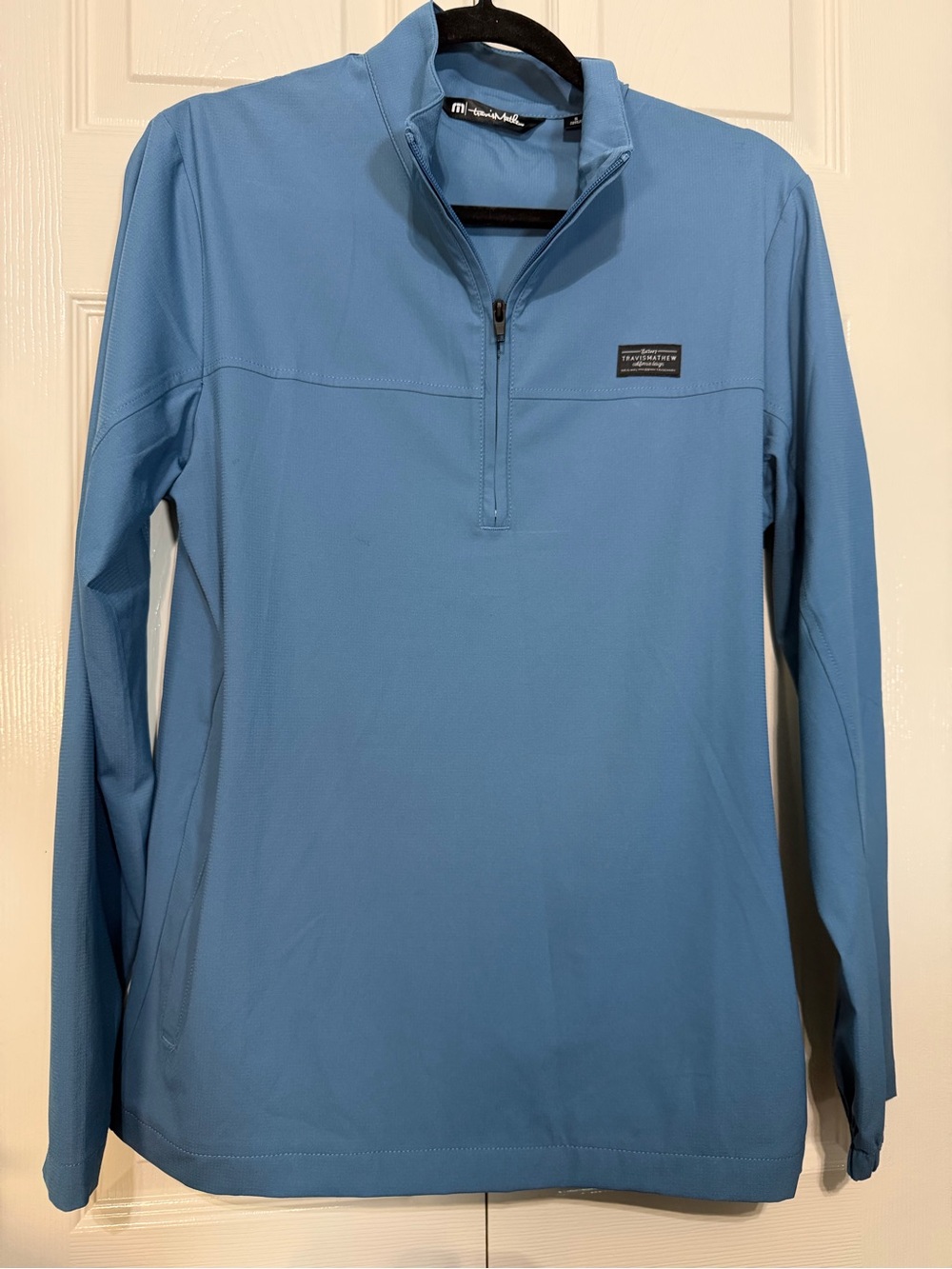 Light Blue Quarter-Zip Men’s Sweater - Unknown Brand